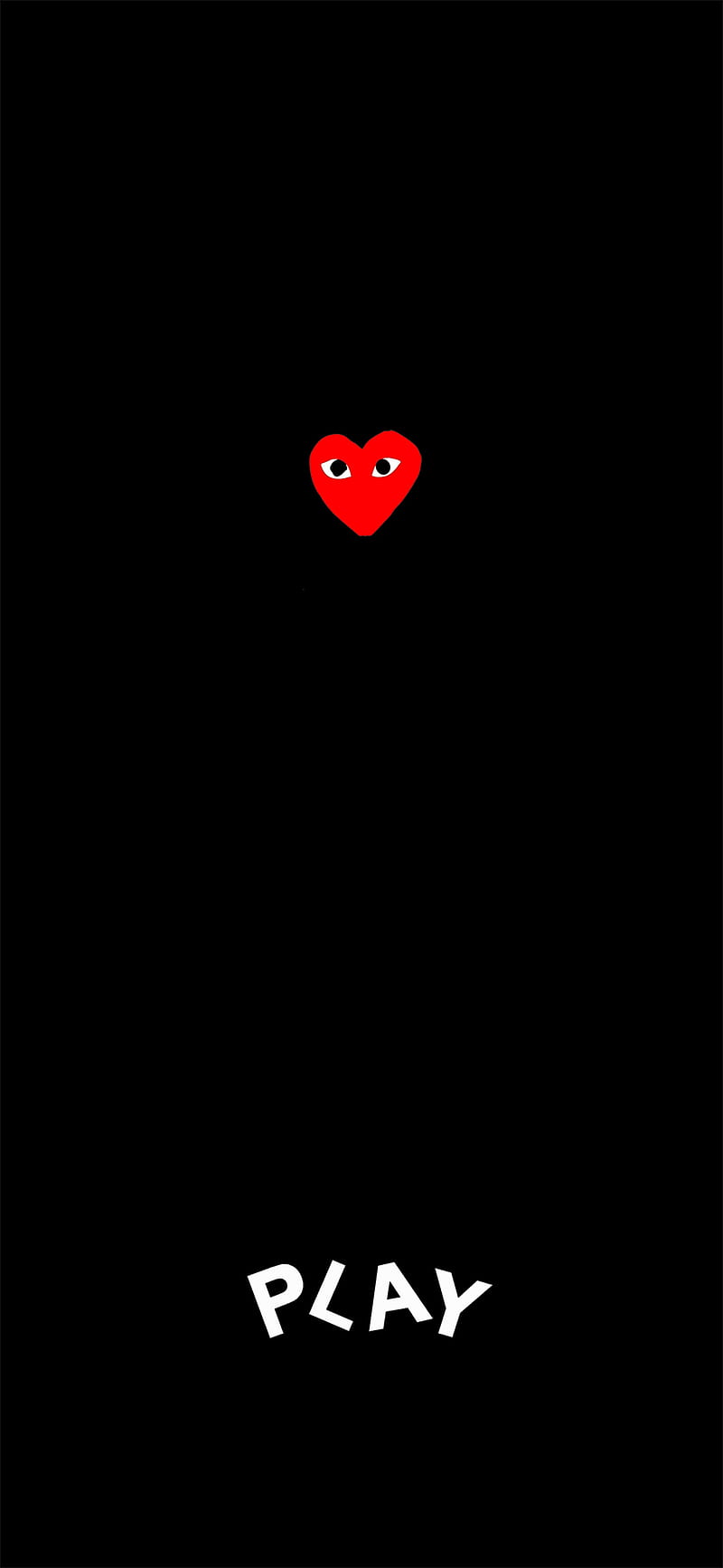 Play CDG, amoled, blanc, cdg, coeur, comme des garcons, luxe, marque, noir, oeil, play, HD phone wallpaper