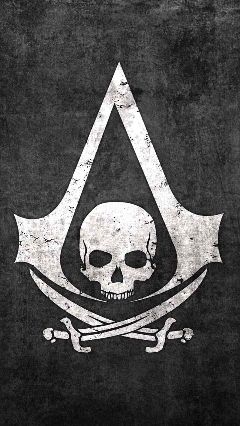 Assassins Creed 4, anarchy, assassin, assassins, black, creed, flag, logo, origins, sons, street, HD phone wallpaper