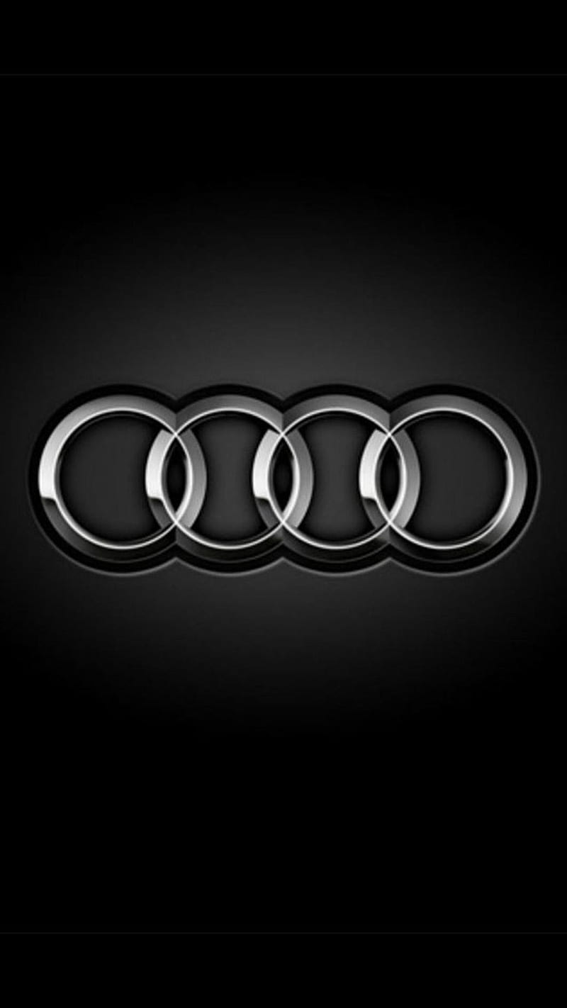 Audi, negro, logo, teléfono, Fondo de pantalla de teléfono HD | Peakpx