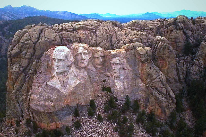 Mount Rushmore, South Dakota, mountain, usa, natue, carving, HD wallpaper
