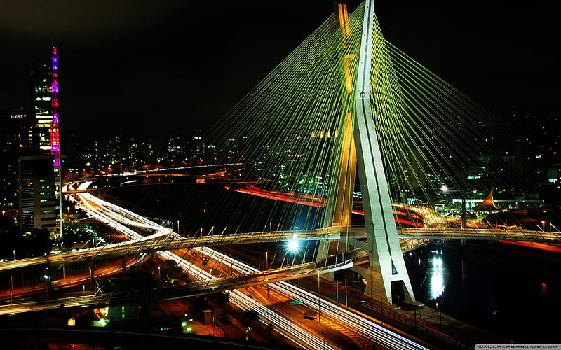 sao paulo bridge-Architecture Decoration landscape, HD wallpaper