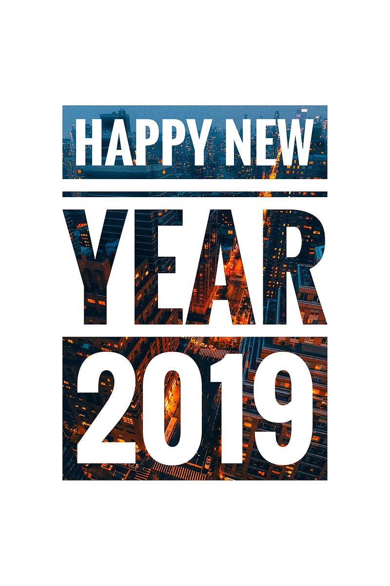 Happy New Year 2019, new year 2019, happy new year, christmas, xmas, winter, holidays, santa, chicago, love, occassion, HD phone wallpaper