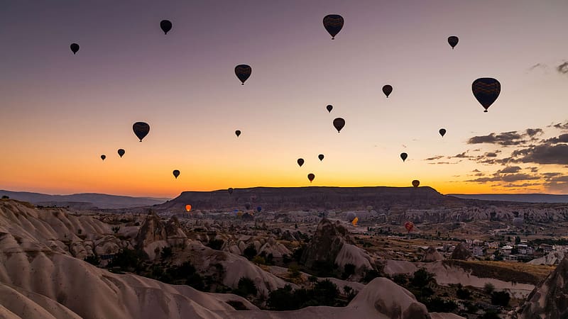 Air Balloons Flying Over Cappadocia , air-balloon, sky, graphy, HD wallpaper