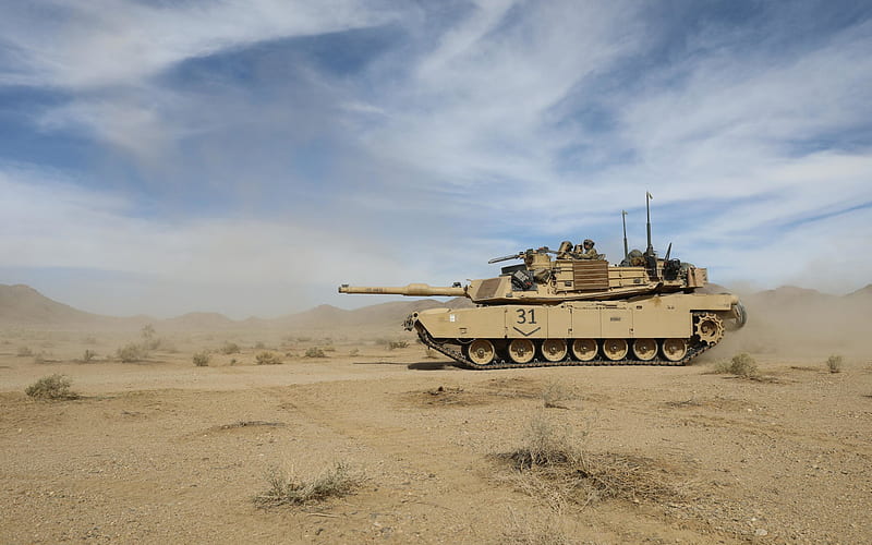 M1 Abrams, American main battle tank, US army, tanks, desert, USA, HD wallpaper