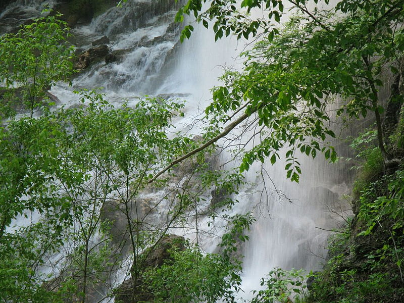 Waterfalls at Falling Spring, near Covington, VA., nature, covington, va, waterfalls, HD wallpaper