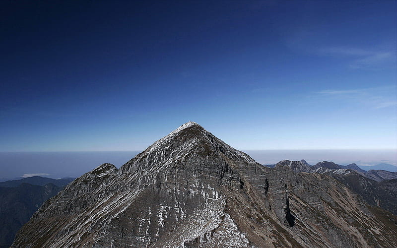 mountain peak-Mountain scenery, HD wallpaper