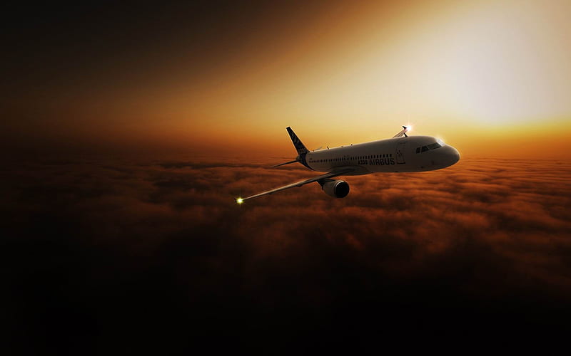 airliner in the sky-Aviation aircraft, HD wallpaper