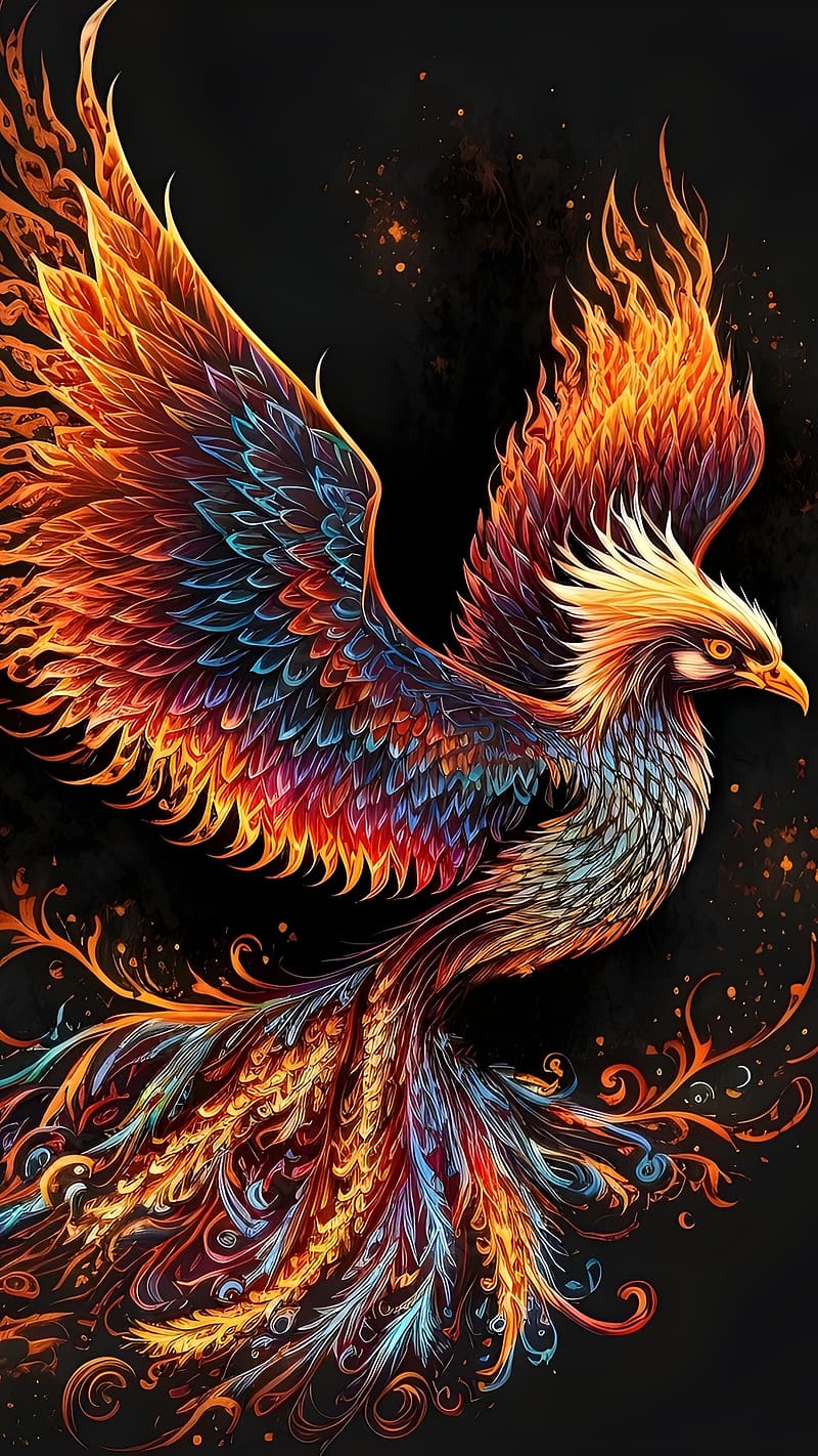 phoenix bird drawings