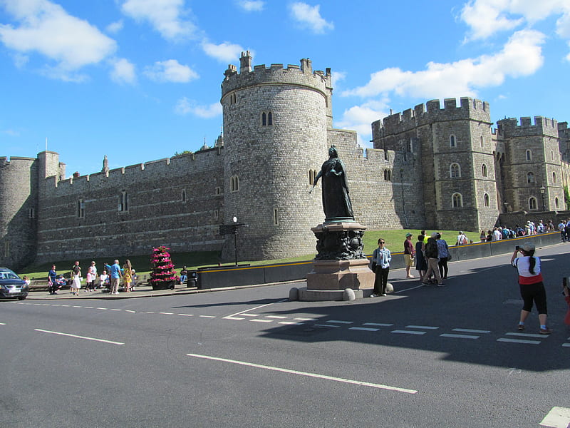 Queen Victoria Statue, Medieval, Statues, Windsor, UK, Castles, Berkshire, HD wallpaper