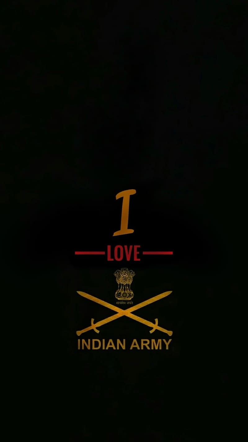 Indian Army Lover, Black Background, military badges, HD phone wallpaper