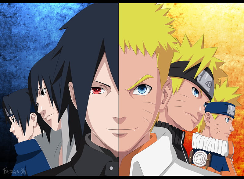 Naruto And Sasuke, anime, boruto, naruto, sasuke, uchiha, uzumaki, HD wallpaper