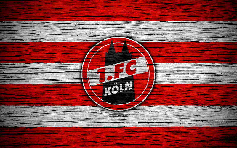 FC Koln Bundesliga, logo, Germany, wooden texture, Koln, soccer, football, Koln FC, HD wallpaper
