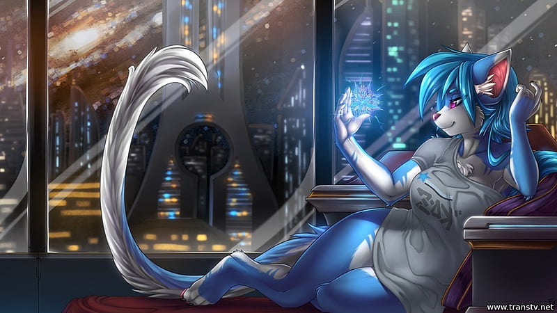 DJ Fluffy Anime Catgirl 1920x1080