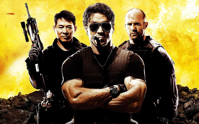 Sylvester Stallone, Jason Statham, Jet Li, Movie, The Expendables, Barney Ross, Lee Christmas, Yin Yang (The Expendables), HD wallpaper