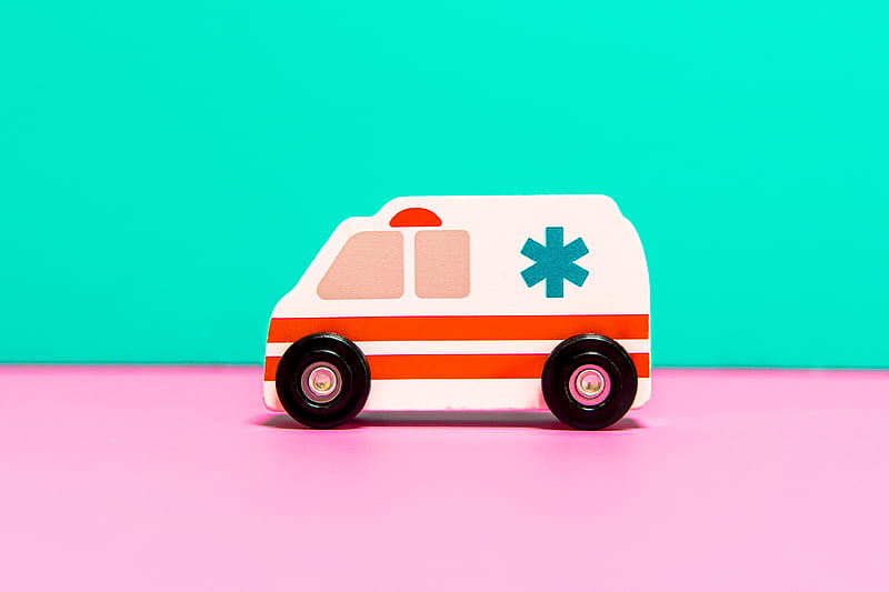 orange and white van toy, HD wallpaper