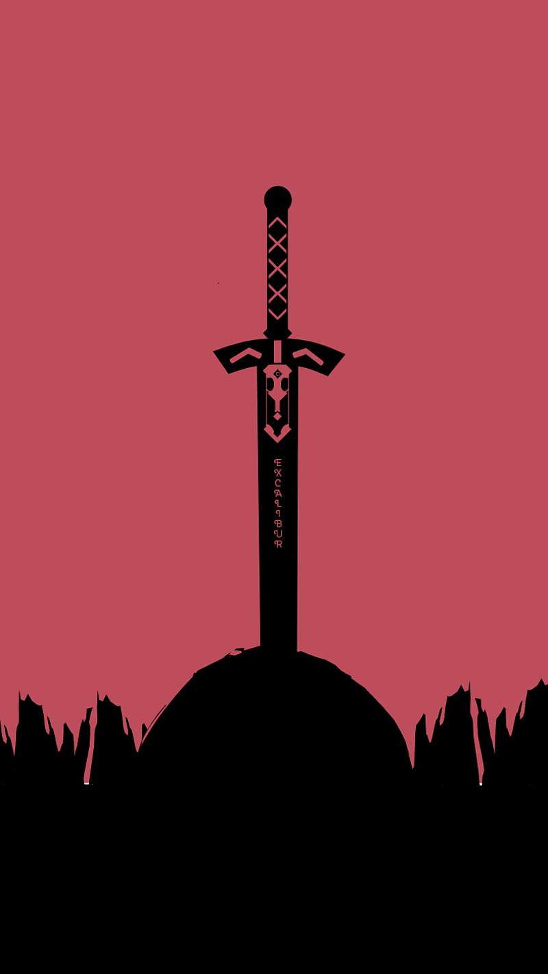 Excalibur Anime Fate Stay Night Iphone Kangskidip Pedang Sao Silhouette Hd Mobile Wallpaper Peakpx