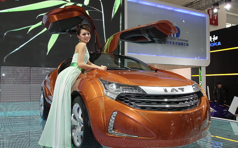 2012 Beijing International Auto Show beautiful models 20, HD wallpaper