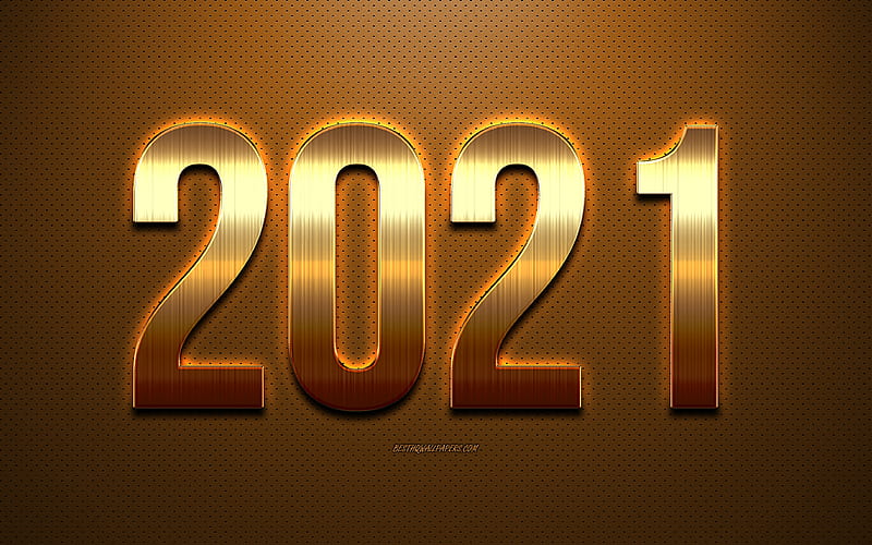 2021 New Year, golden letters, Happy New Year 2021, golden 2021 background, creative art, 2021 concepts, HD wallpaper