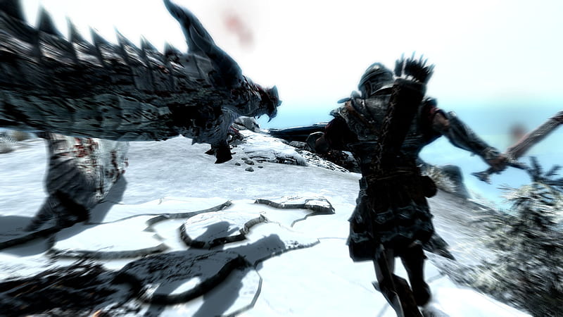 Slaying a Dragon, powerful, v, high definition, shield, plant, tired, magic, the elder scrolls, dragon, bows, angry, mountain, stones, level, helmet, heavy armor, sword, the way, the way of the voice, fighting, custom, 4, nord, happy, water, altitude, snow, exceptional, unstoppable, slaying, shout, bow, arrow, 5, 1, big, stone, good, skyrim, low, the voice, mage, light, 2, the elder scrolls 5 skyrim, amazing, quality, high, arrows, armor, warrior, tree, dark, plants, running, oblivion, 3, HD wallpaper