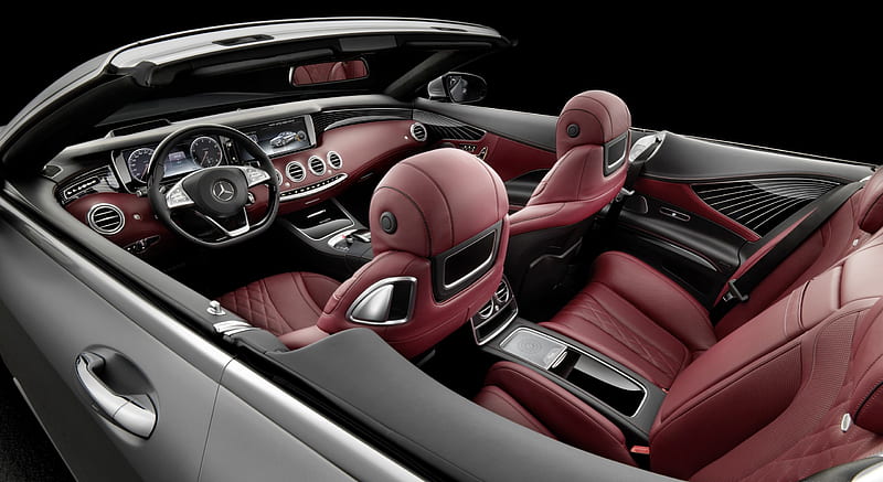 2017 Mercedes-Benz S-Class S500 Cabriolet AMG-line (Leather Bengal Red / Black) - Interior , car, HD wallpaper