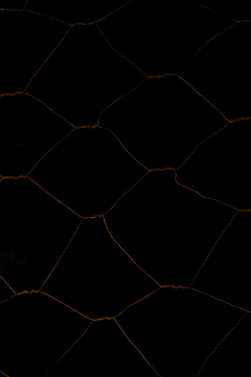 fence, mesh, darkness, black, HD phone wallpaper