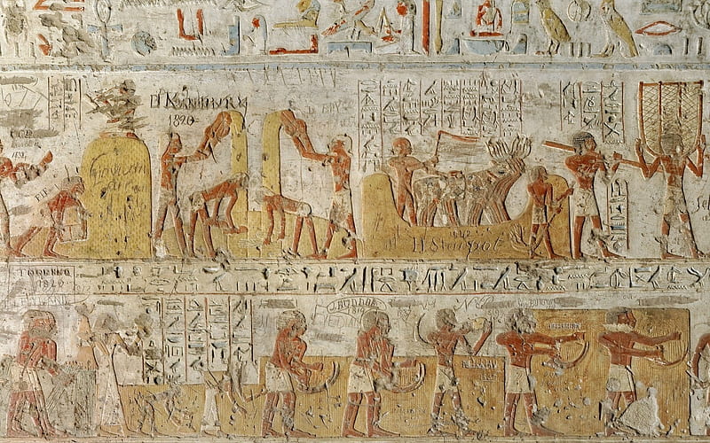el moalla, petroglyphs, wall painting, egypt, HD wallpaper