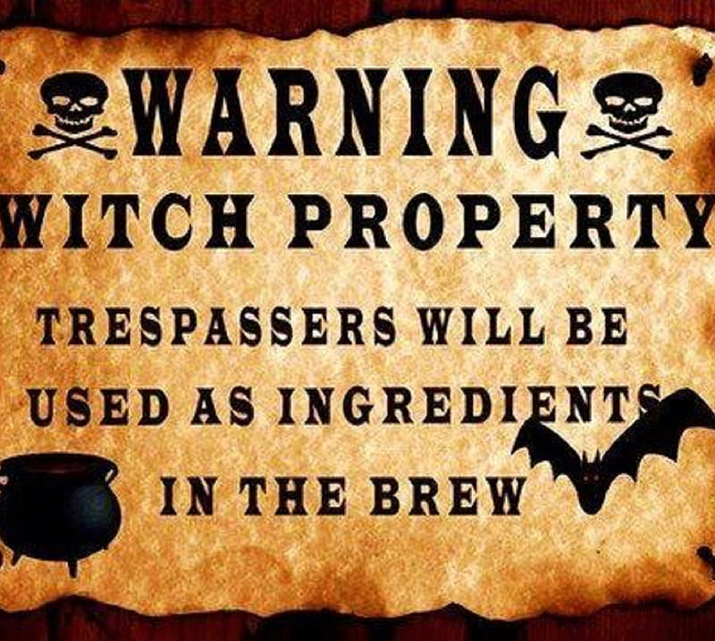 Witchy Warning, pagan, witch, HD wallpaper