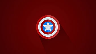 Captain America Minimal Logo, captain-america, superheroes, minimalism, minimalist, HD wallpaper