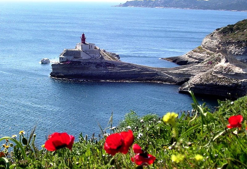 Sea at Corsica, color, nature, walpaper, HD wallpaper