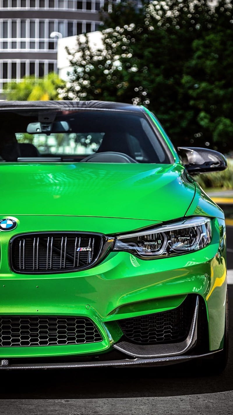 BMW M4, auto, bmw, car, carros, cool, fast, fibradecarbono, green, m4, new, HD phone wallpaper