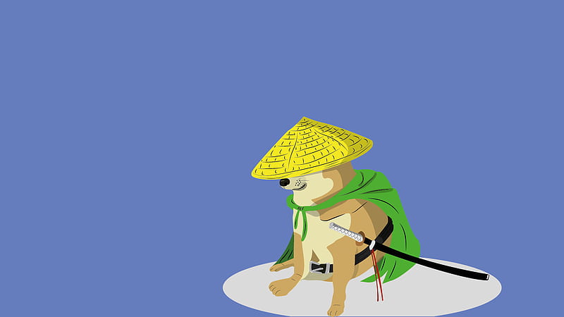 Humor, Doge, Samurai, HD wallpaper
