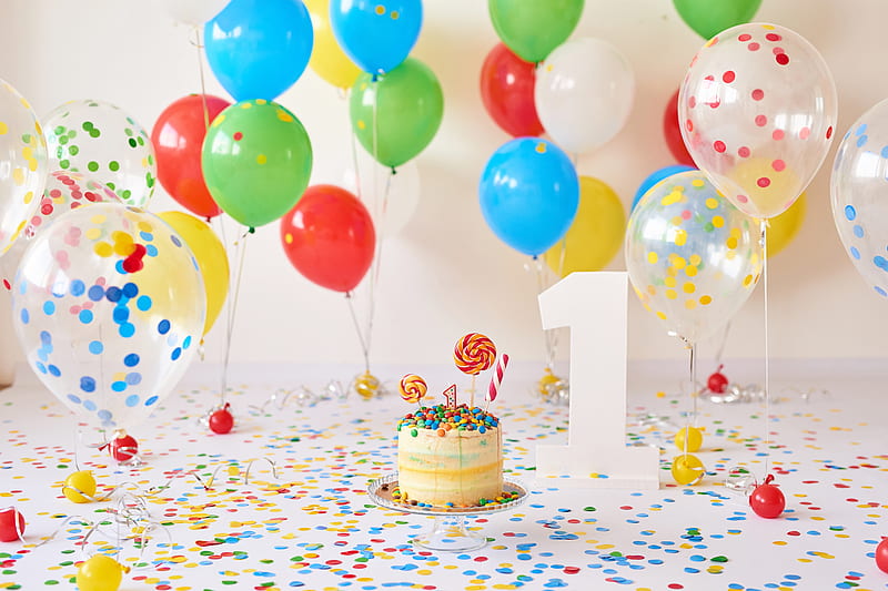 Holiday, Birtay, Balloon, Cake, Celebration, Pastry, Still Life, HD wallpaper