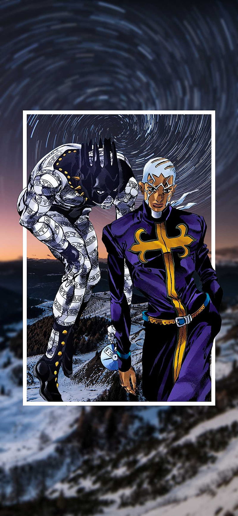 Pucci and Stand, enrico, enrico pucci, evil, jjba, jojo, jojos, jolyne, part 6, time, HD phone wallpaper