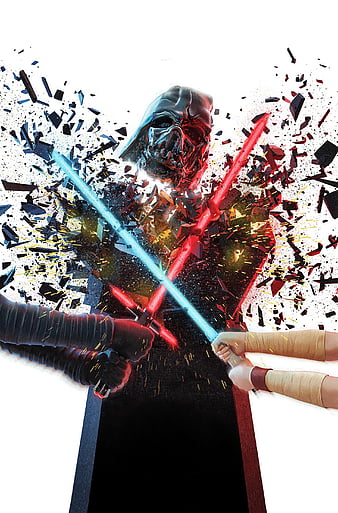 Kylo Rey vs Darth Vader, HD phone wallpaper