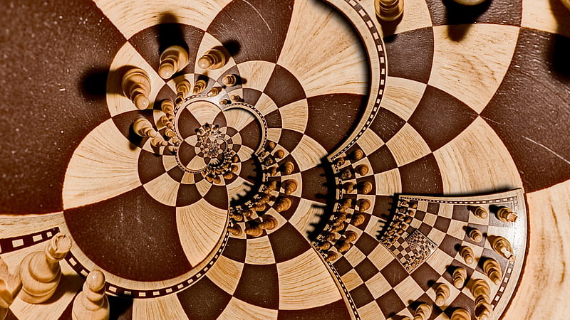 Psychedelic Chess Board Manipulation Trippy, HD wallpaper