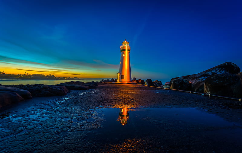Lighthouses Sunrises And Sunsets USA Monterey Bay , lighthouse, graphy, HD wallpaper