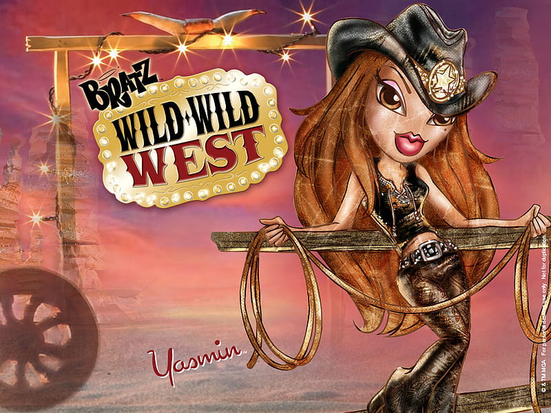 Wild Wild West, yasmin, rodeo, bratz, diva, rope, hat, HD wallpaper