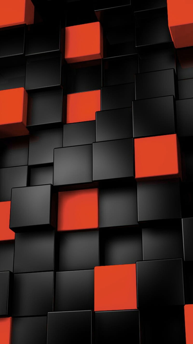 MVP Cubes, cubes, orange, HD phone wallpaper