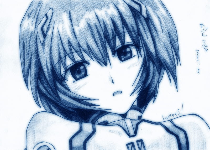 Rei Ayanami, girl, rei, anime, ayanami, white, blue, HD wallpaper