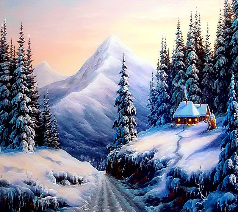 Winter Cottages, look, nice, HD wallpaper | Peakpx