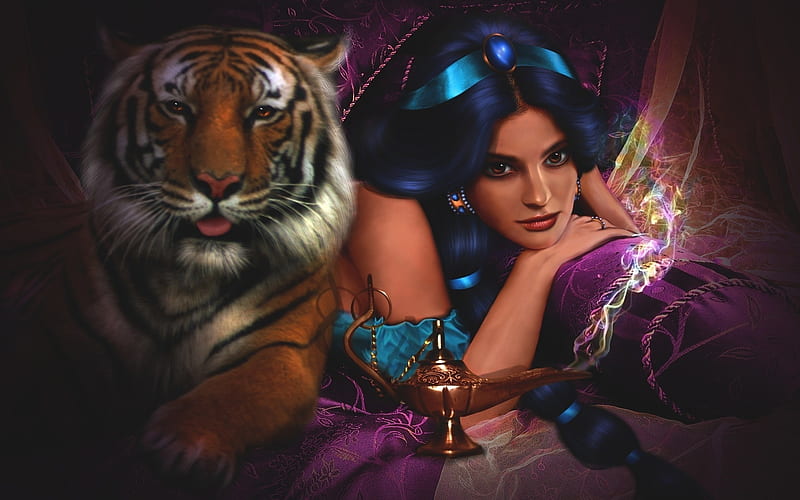Princess Jasmine Artwork, jasmine, artwork, artist, digital-art, HD wallpaper