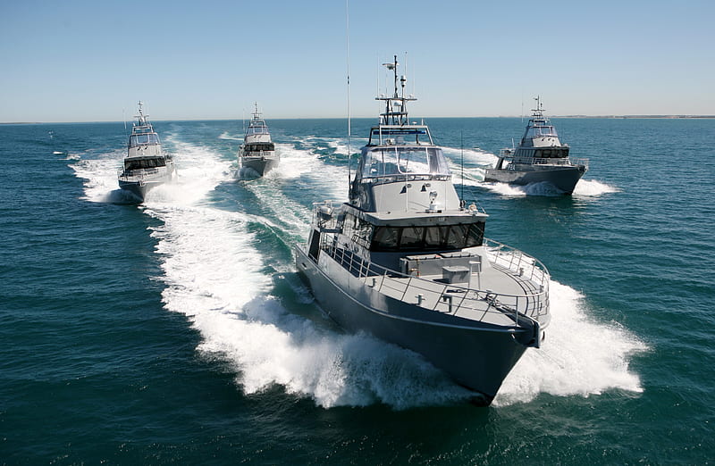 A fleet of frigates, boats, ship, frigate, ocean, military, fleet, HD wallpaper