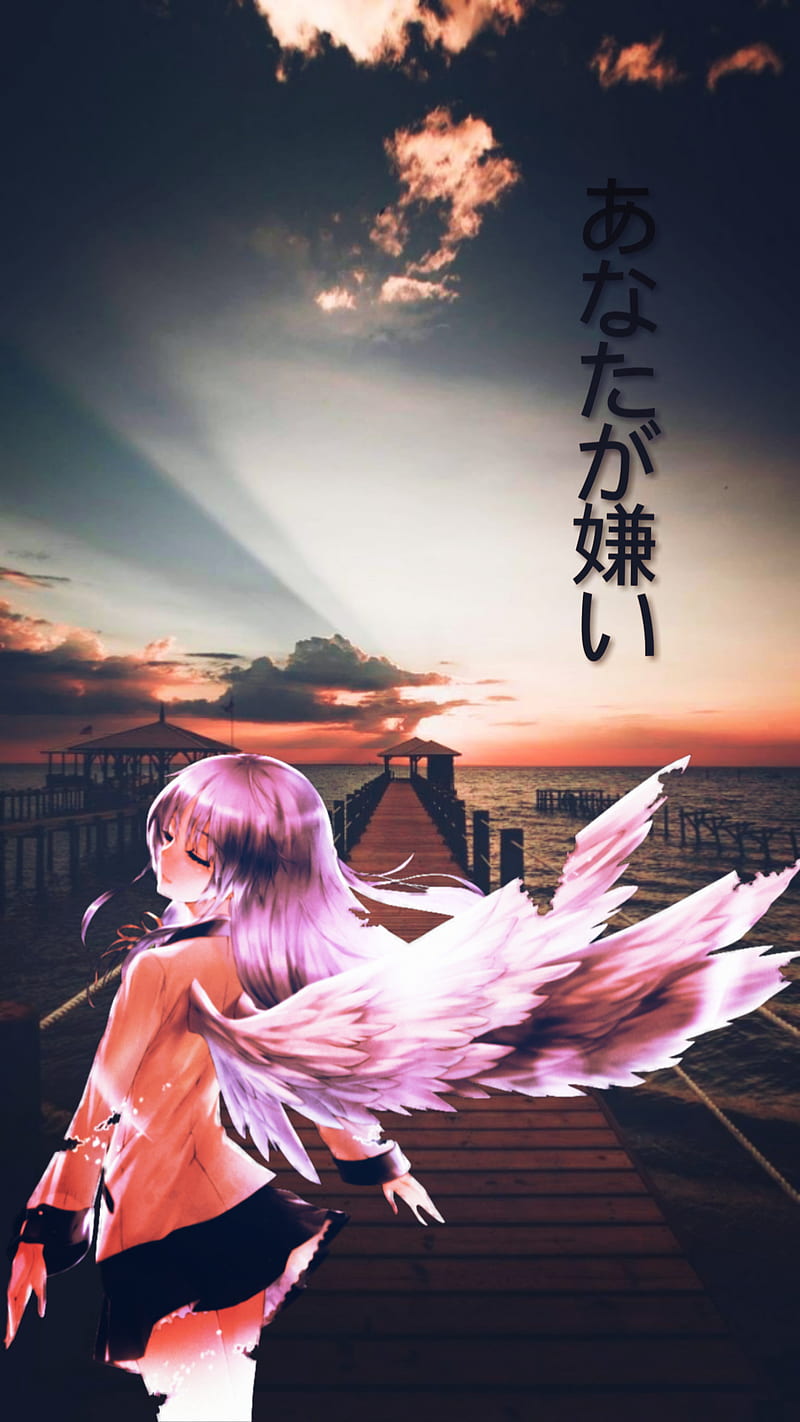 Angel Beats Anime Wallpaper-Angel Of Death