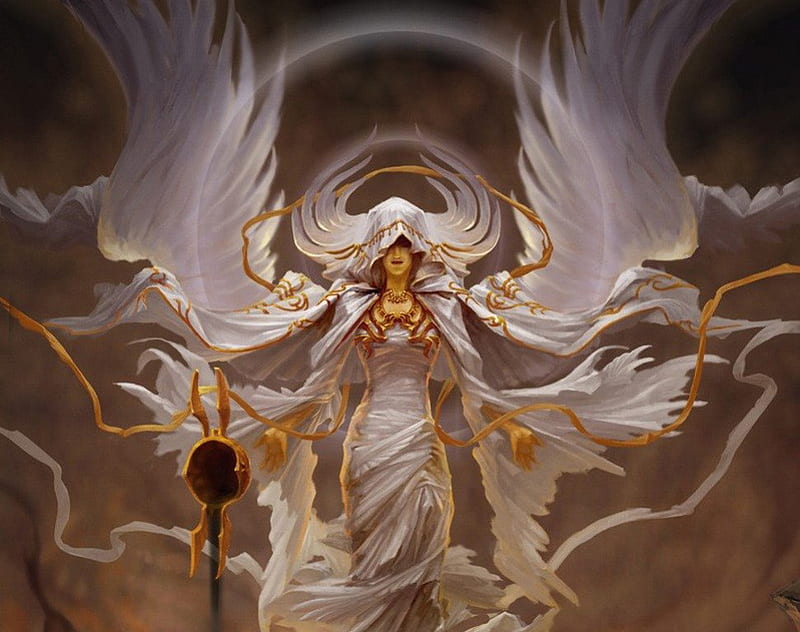 Goddess, wings, girl, angel, white, HD wallpaper