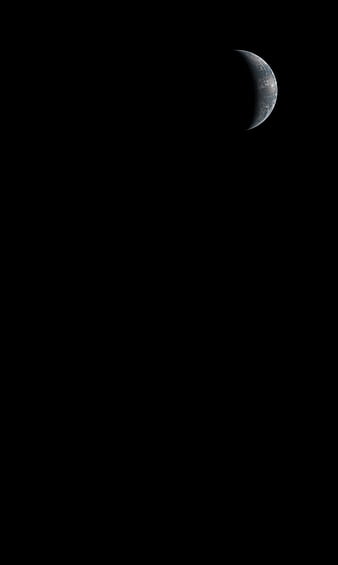 Earth, space, black, dark, moon, gray, solid, HD phone wallpaper | Peakpx