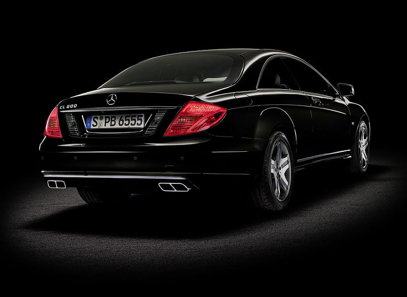 Mercedes Benz CL 600 (2011) - Rear Black, car, HD wallpaper