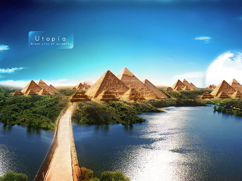 Pyramids Of Utpoia Beautiful Scenery, pyramids, world, bonito, scenery, nature, graphy, beautiful-places, HD wallpaper