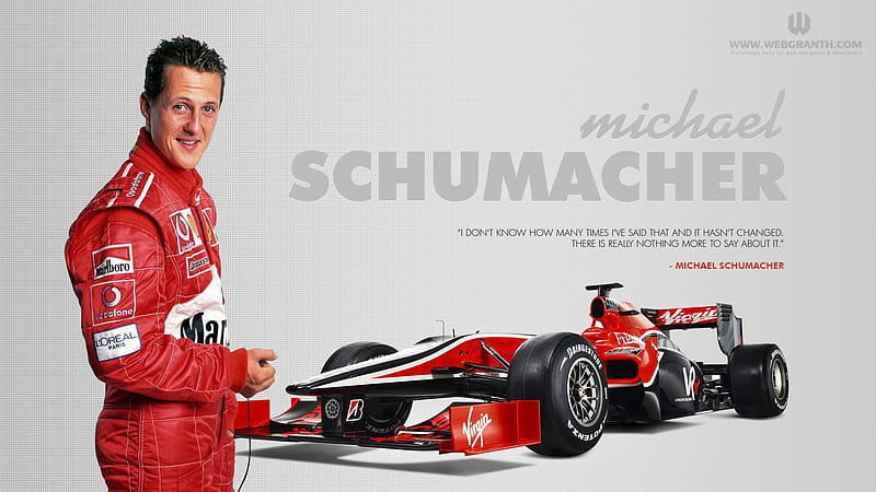 Michael Schumacher Is Standing On Side Near Red Formula Race Car Schumacher,  HD wallpaper | Peakpx