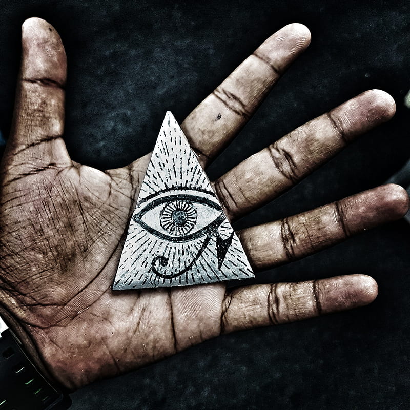 Illuminati, eyes, triangle, HD phone wallpaper