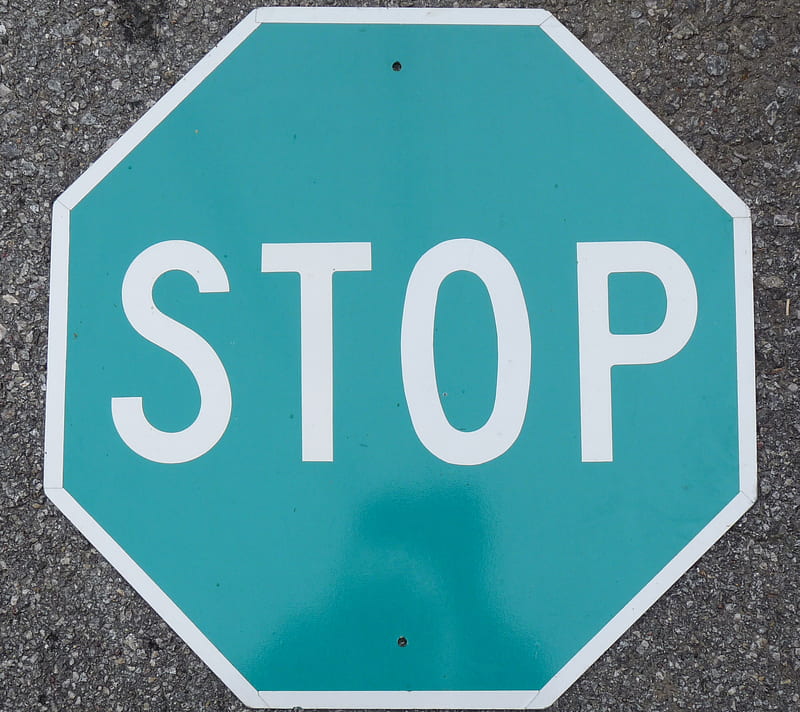 Stop Sign, green, white, HD wallpaper